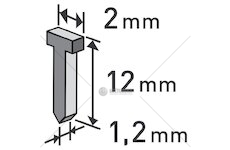 Hřebíky, balení 1000ks, 12mm, 2,0x0,52x1,2mm, EXTOL PREMIUM