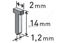 Hřebíky, balení 1000ks, 14mm, 2,0x0,52x1,2mm, EXTOL PREMIUM