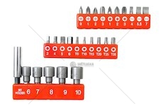 Hroty, sada 26ks, 25mm, magnetický držák hrotů, CrMoV, EXTOL PREMIUM