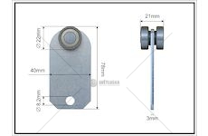 Kladka bočnice KOGEL 40*80MM FI-22MM  MTX-735013