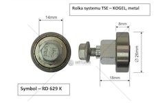 Kladka přesuvná návěsu KOGEL  RD629K