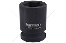 Klíč nástrčný rázový, 3/4“, 27mm, L 52mm, CrMoV, FORTUM