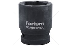 Klíč nástrčný rázový, 3/4“, 32mm, L 54mm, CrMoV, FORTUM