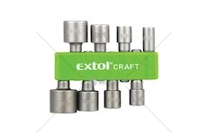 Klíče nástrčné do vrtačky, sada 8ks, 5-13mm, uchycení 1/4" šestihran, CrV, EXTOL CRAFT