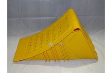 Klín zakládací pod kola šířka 160MM plastový žlutý WISTRA 393002