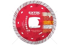 Kotouč diamantový řezný turbo plus, 115x22,2mm, EXTOL PREMIUM