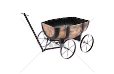 Květináč Woodeff whiskey barel wagon, 41,5x29x19cm