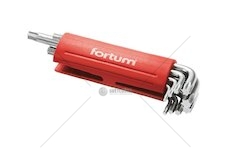 L-klíče TORX , 9ks, T10-15-20-25-27-30-40-45-50, S2, FORTUM