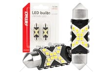 LED žárovky CANBUS 12SMD Festoon C5W 2016 39mm White 12/24V AMiO-04237
