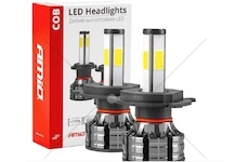 LED žárovky hlavního svícení COB 4Side H4 AMiO