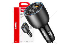 Nabíječka do auta 2x USB C port + USB A port 12/24V 100W AMIO-04371