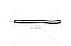 Napínač plachty gumový s háčkem 250mm 0003881_A