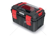 Plastový kufr, box na nářadí KXSA4530F X-BLOCK SOLID TOOLBOX ALU LOG KISTENBERG