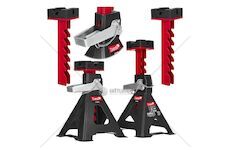 Podpěra pod auto 3 t (1 pár), nastavitelná s aretací a gumovou podložkou – TVARDY