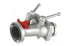 Požární kulový rozdělovač 75mm (3") na 2x52mm (2") MAR-POL