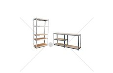 Regál policový, kovový, 180×90×40 cm, 175 kg - GEKO