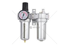 Regulátor tlaku 1 MPa s filtrem a manometrem a přim. oleje 1/4