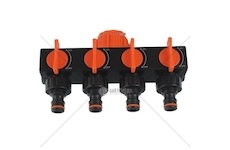 Rozdělovač zavložování se 4 vývody, vnitřní závit 3/4