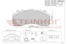 Sada brzdových destiček, kotoučová brzda STEINHOF SM448-P