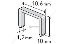 Spony, balení 1000ks, 10mm, 10,6x0,52x1,2mm EXTOL PREMIUM