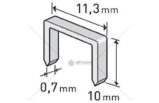 Spony, balení 1000ks, 10mm, 11,3x0,52x0,70mm, EXTOL PREMIUM