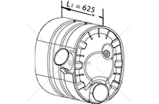 Střední tlumič výfuku DINEX DIN80390