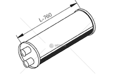 Střední tlumič výfuku DINEX DIN80447