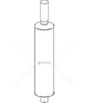 Střední-/zadní tlumič výfuku DINEX DIN49375