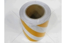 TASMA ODBLASKOWA BIALO-ZOLTA SZER 17CM SERTPLAS 2406404