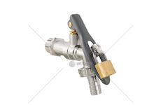 Ventil zahradní s uzamykatelnou pákou LEVER LOCK, vstup 1/2", výstup 3/4" hadičník 1/2- BRADAS
