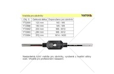 Vratidlo pro závitníky M3-M10 délka 180mm YATO