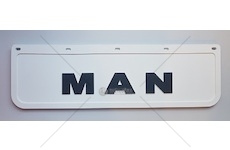 Zástěrka - lapač MAN 600x180mm, bílý, černý nápis