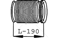 Zvlněná trubka, výfukový systém DINEX DIN68239