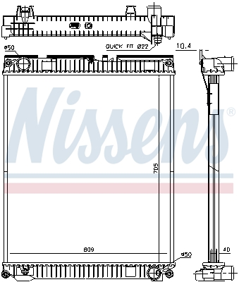 Chladič, chlazení motoru NISSENS NIS67227
