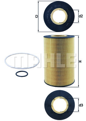Olejový filtr MAHLE-KN OX434DECO