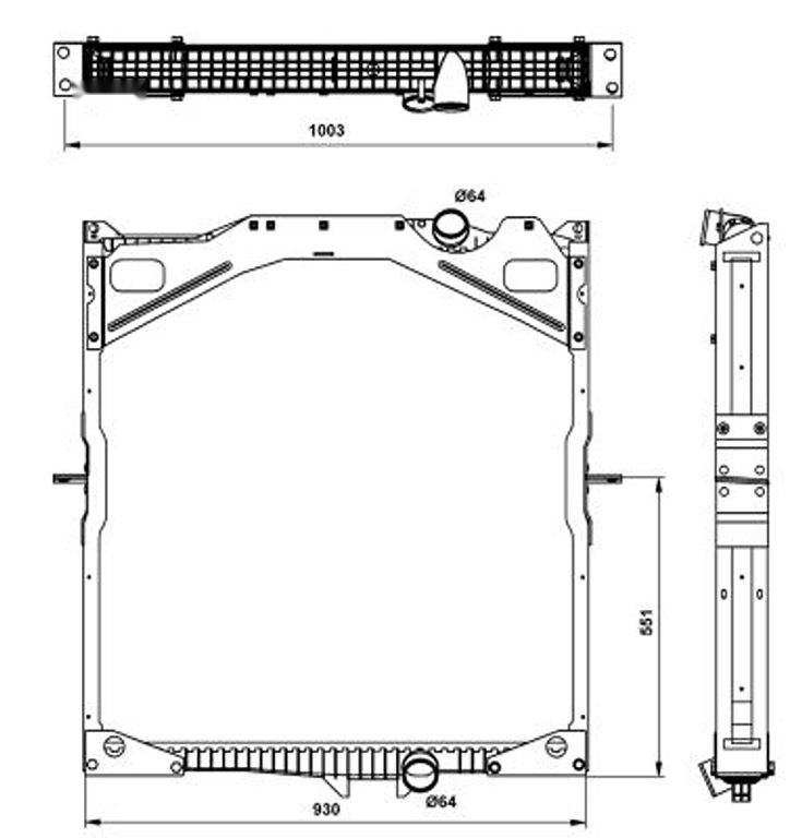 Chladič, chlazení motoru NRF NRF509702