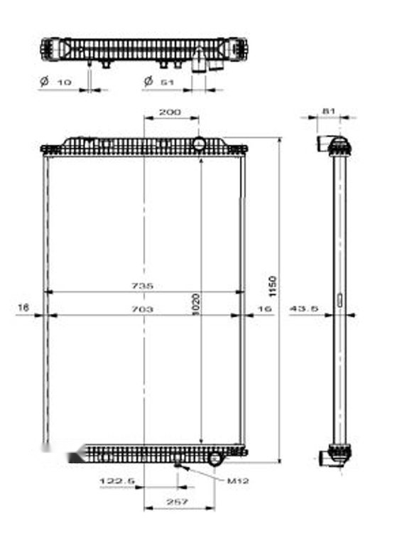 Chladič, chlazení motoru NRF NRF509726