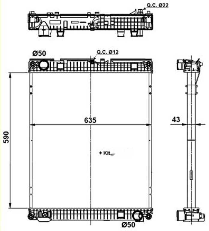 Chladič, chlazení motoru NRF NRF509873