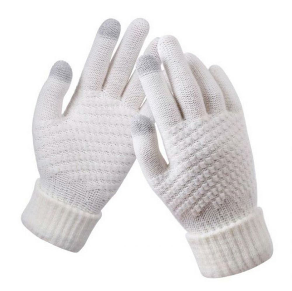 Dotykové zimní rukavice, bílé, , ,