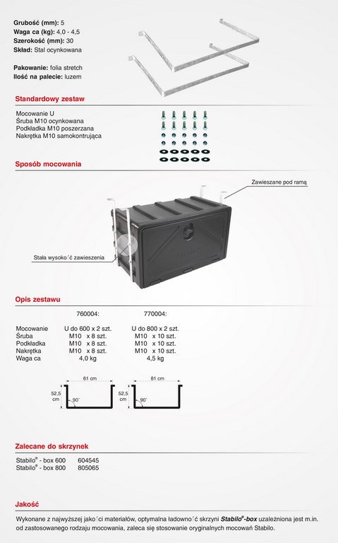 Držák boxů pro montáž SKN600 ST 760004