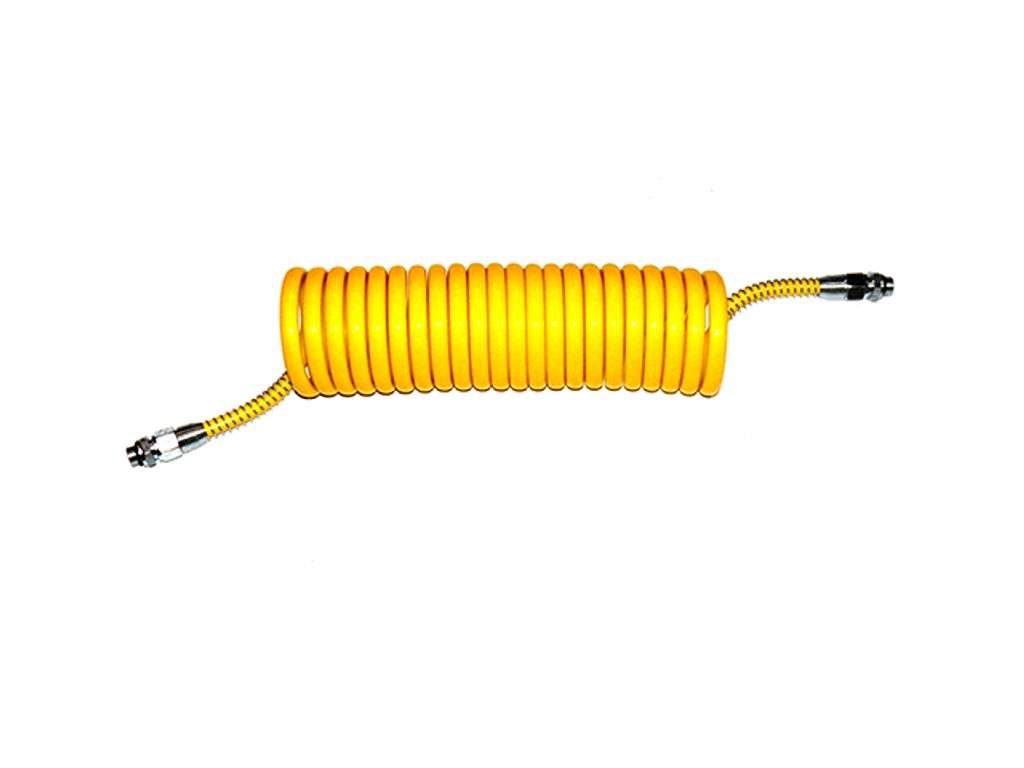Hadice pneumatická spirálová M16 žlutá polyamidová PA/M16/6,5M/Z