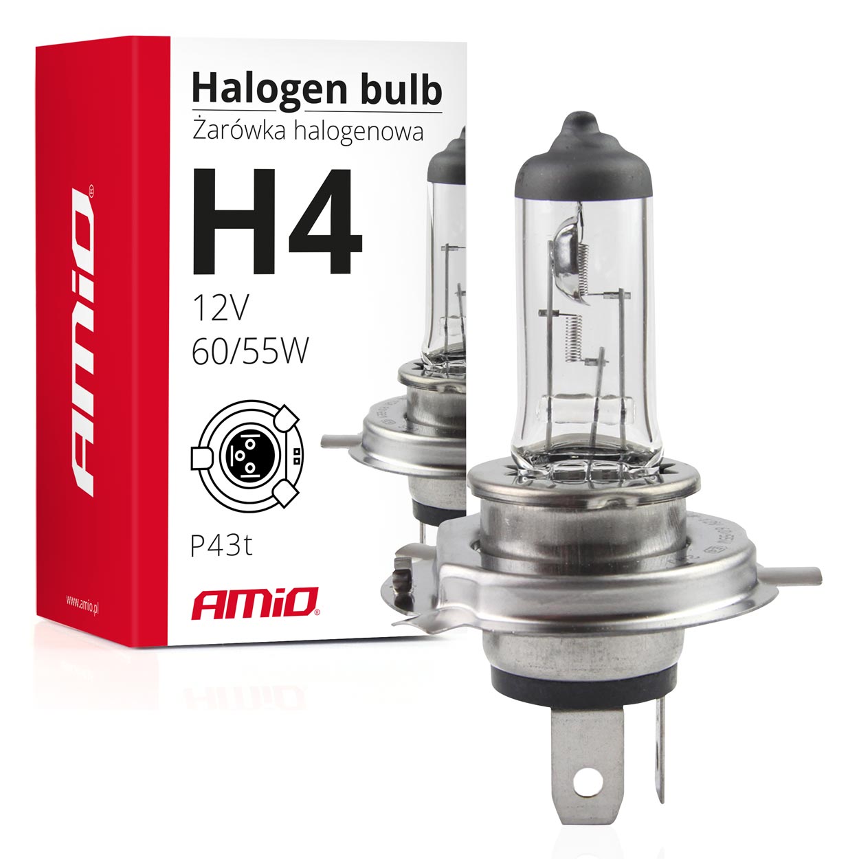 Halogenová žárovka H4 12V 60/55W UV filter (E4)
