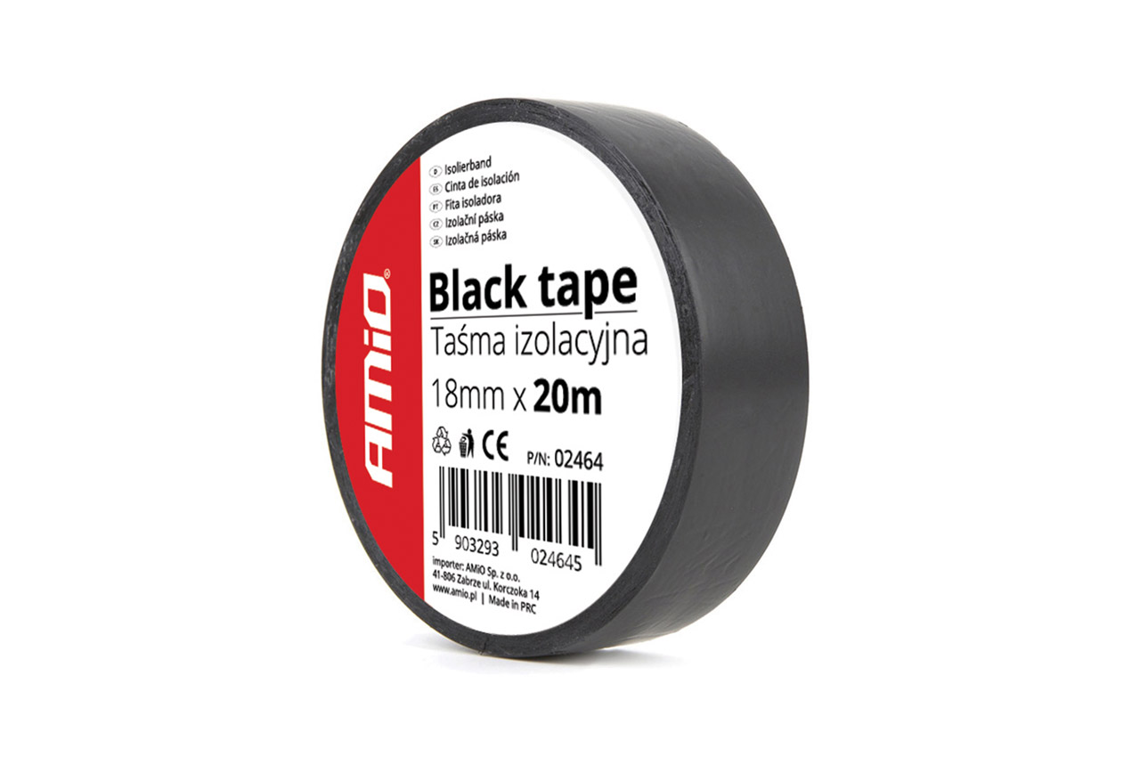 AMiO Elektroizolační páska 18 mm x 20 m černá