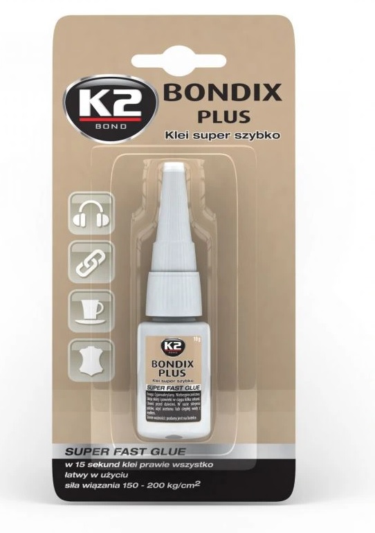 K2 BONDIX 10g - sekundové lepidlo plast, dřevo, guma, keramika