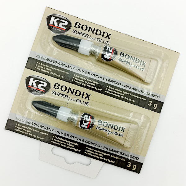 K2 BONDIX 3g - sekundové lepidlo plast, dřevo, guma, keramika
