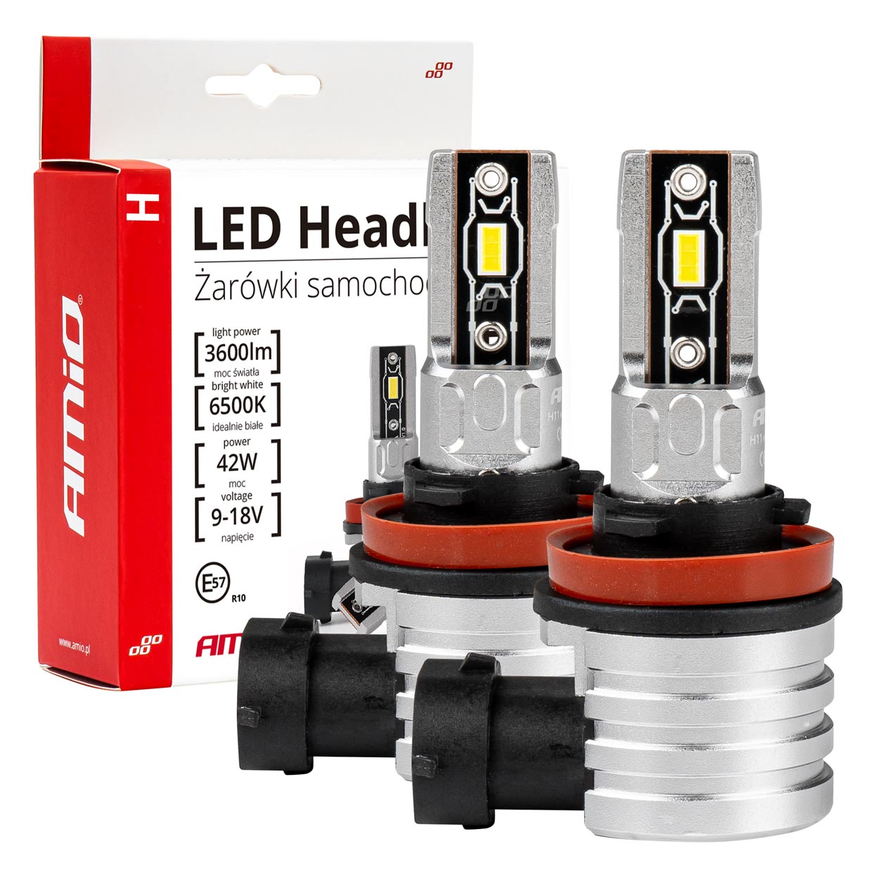 LED žárovky hlavního svícení H-mini H8/H9/H11 AMiO