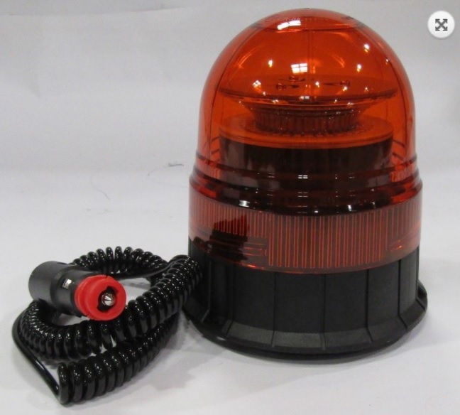 Maják oranžový LED 12-24V magnetický/3-úchyty "KOGUT" ECE R10 155cm