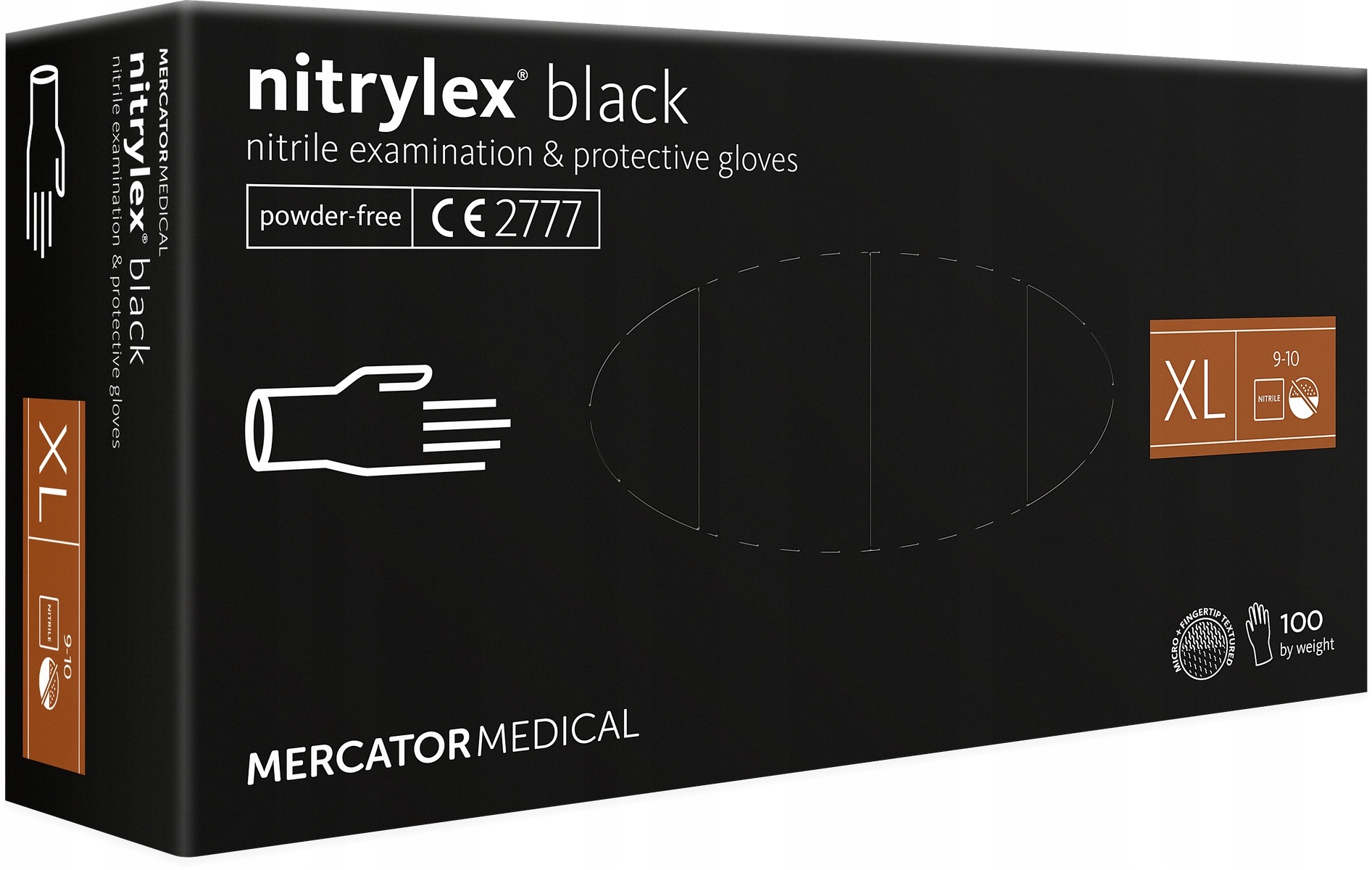 Mercator Medical Nitrylex black černé 100 ks