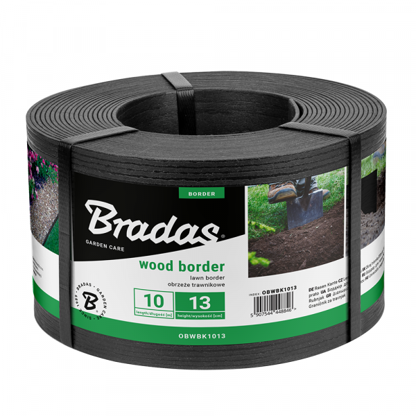 Bradas Wood Border 13 x 1000 cm černá 1 ks