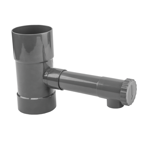 Bradas Lapač Sběrač dešťové vody s ventilem 80 mm šedý
